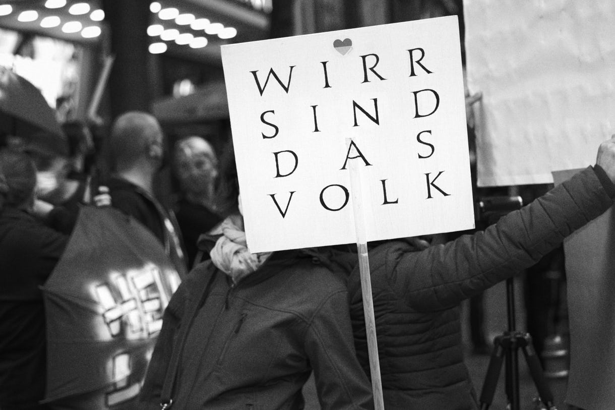 Demonstration von "Köln ist aktiv" am 3. Oktober 2022 in Köln