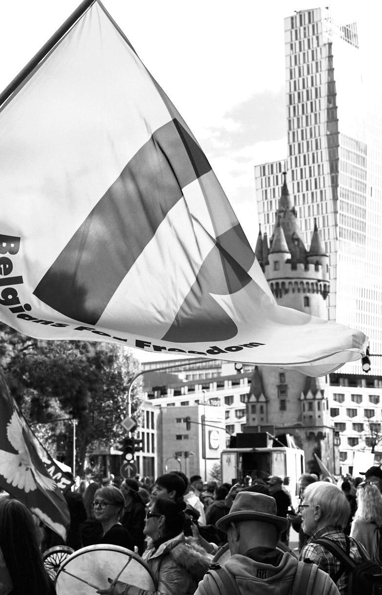 H.Schiele: Bilderserie von der "Europeans United" - Demo in Frankfurt, 22. Oktober 2022